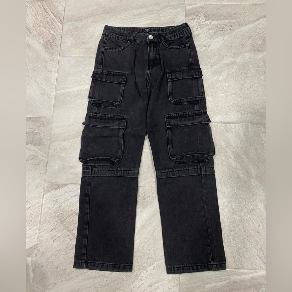 Forever21 Girls Black Cargo jeans Pants